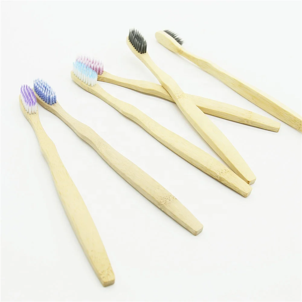 
Soft bristle natural bamboo toothbrush 4 pack family use 