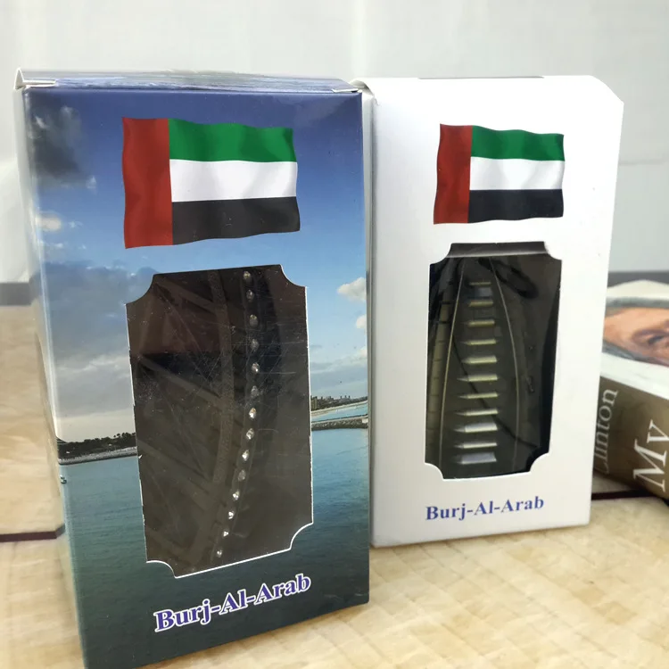 Metal Emirates Burj Al Arab Lego Tower Hotel model craft Dubai Travel Souvenir