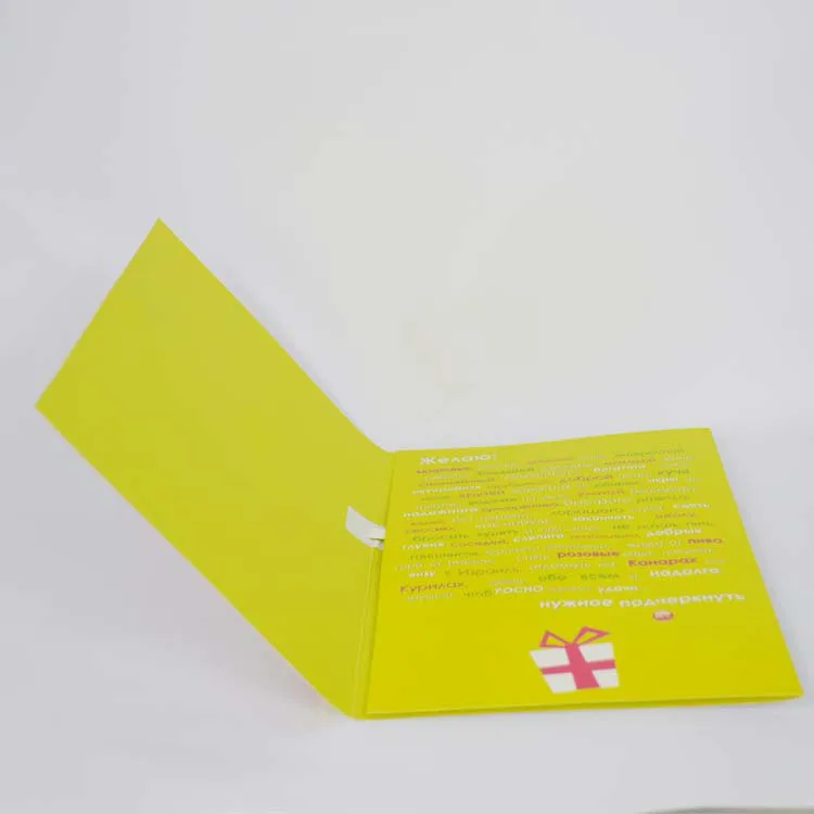 High quality happy birthday musical greeting card sound voice with printing