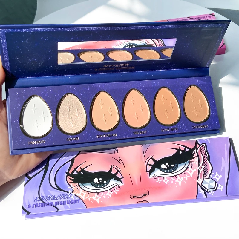 
Unique Shape Highlighter Concealer Blusher Eyeshadow Palette Cosmetics Factory 