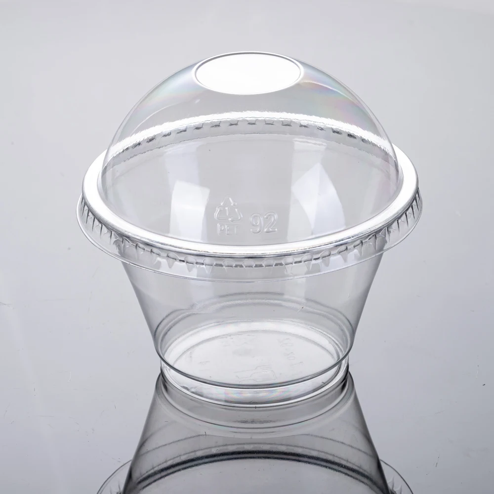 100 набор прозрачных пластиковых стаканчиков для фруктов на 7 унций одноразовые прозрачные десертные чашки домашних животных мороженого кексов йогурта