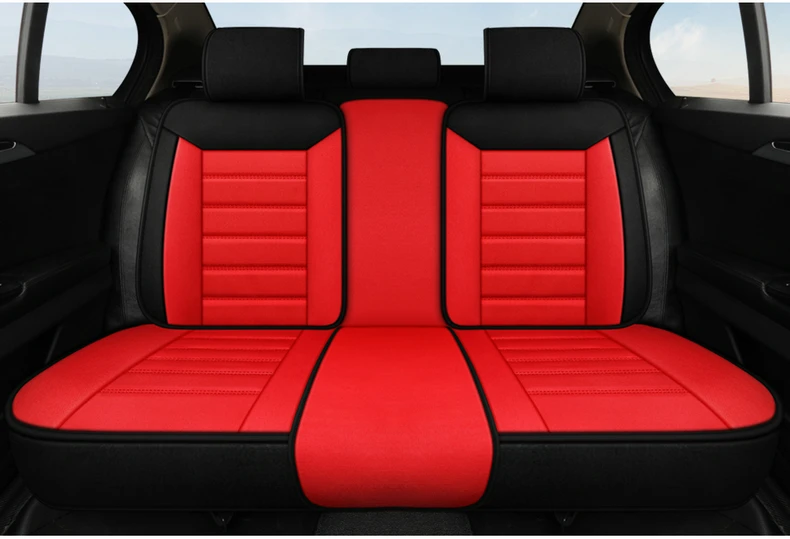 Polyester Car Seat Covers Faux Leatherette Automotive Vehicle Cushion Cover for 5 Passenger Cars & SUV Universal Fit Set