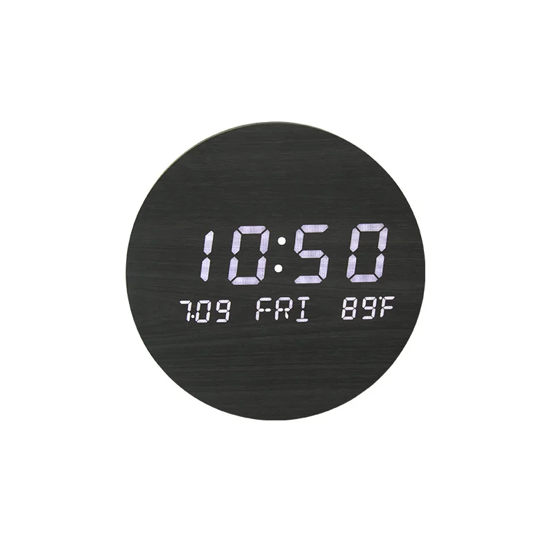 EMAF 8000 мАч аккумуляторная батарея круглые деревянные светодиодные настенные часы для дома