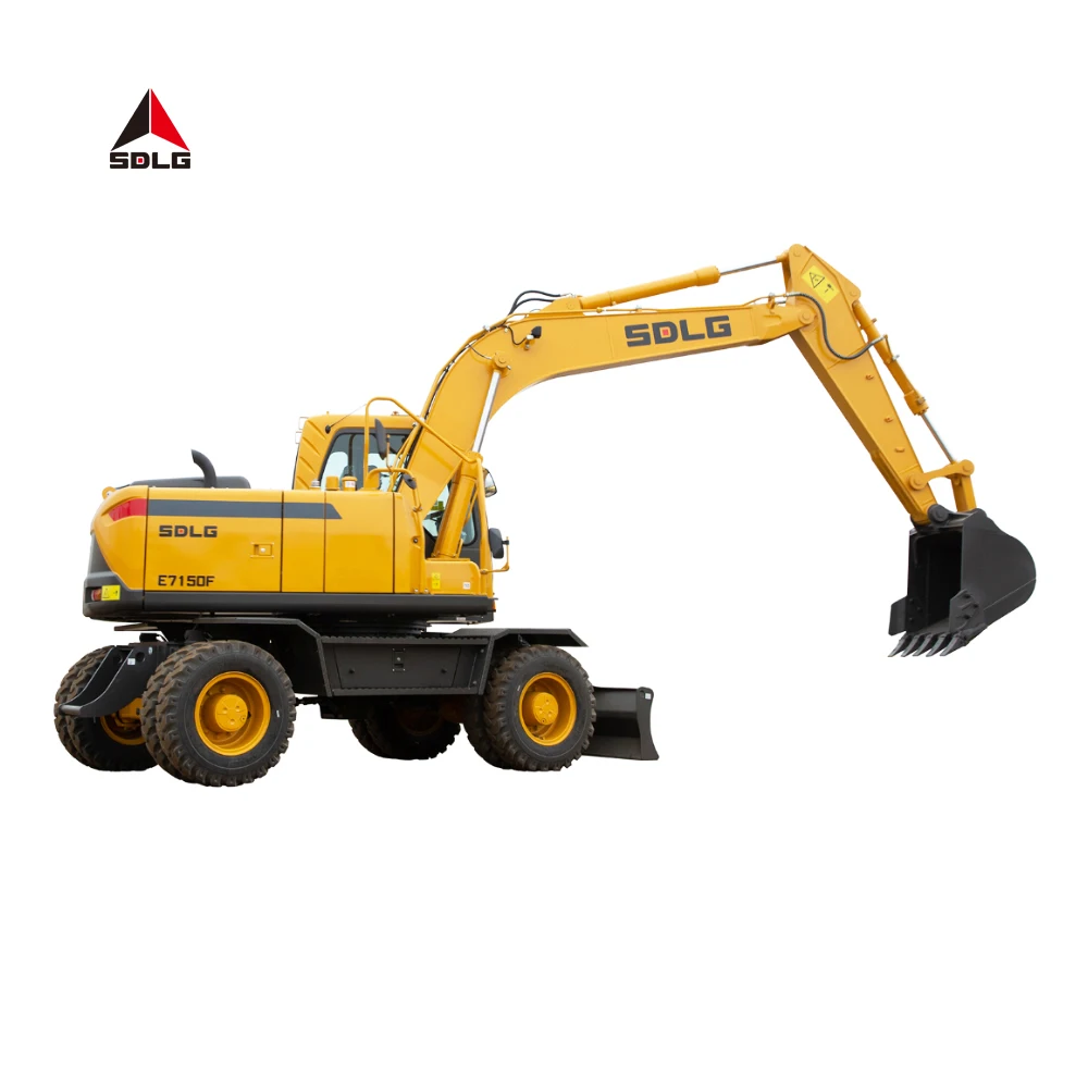 SDLG E7150F 15ton wheeled Excavator used bagger digger small hydraulic 15 ton new volvo wheel type excavator for sale