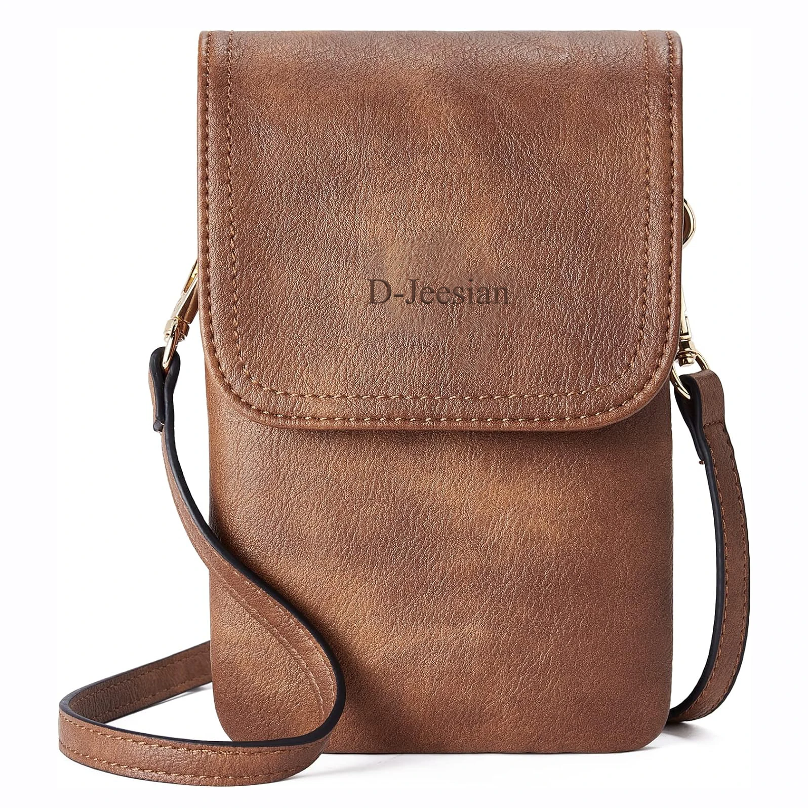 Custom Leather Multi Pocket Wallet Mini Purse Daily Small Crossbody Mobile Phone Bag