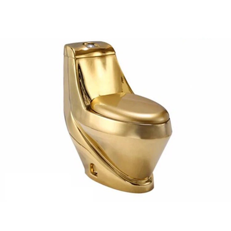 
Toilet Seat KD-09GPA Washdown Flushing Closet Gold Plated Toilet Floor Mounted WC 