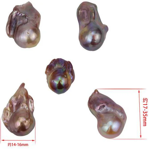 
Big Size Irregular Baroque 14-16mm Reborn Keshi Freshwater Loose Pearl for Jewelry Making White Color Material Pieces 