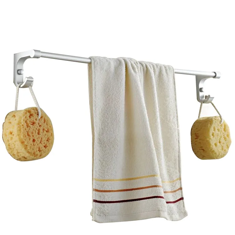 Perforation-Free Bathroom Storage Rack Toilet Single Pole Towel Rack Wall-Mounted Bath Towel Rack