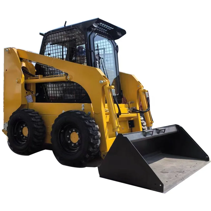 China brand new agricultural construction machines 4wd compact mini skid steer loader with track for sale