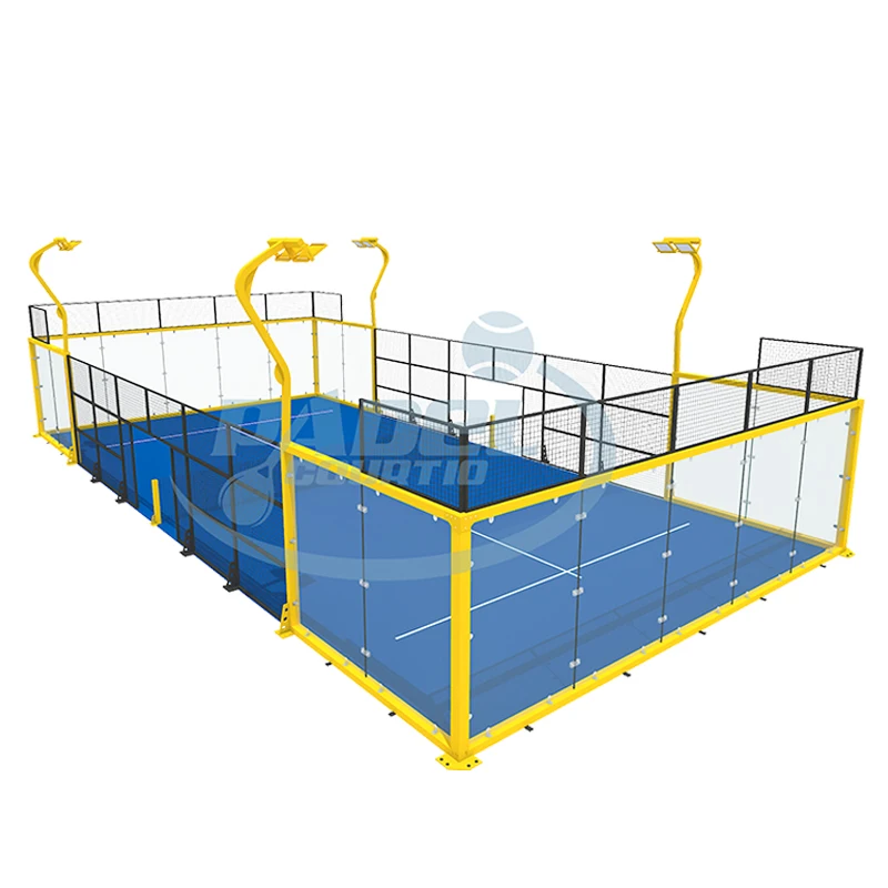 2024 распродажа панорамный Теннисный корт открытый закрытый Cancha de Padel теннисный для спортивного клуба