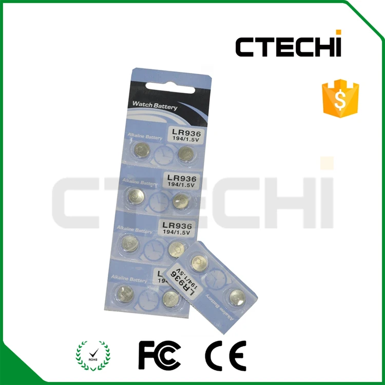 CTECHi CT-LR936/194/AG9 Battery 1.5V 60mAh Alkaline Button Batteries Coin Cell for Watch