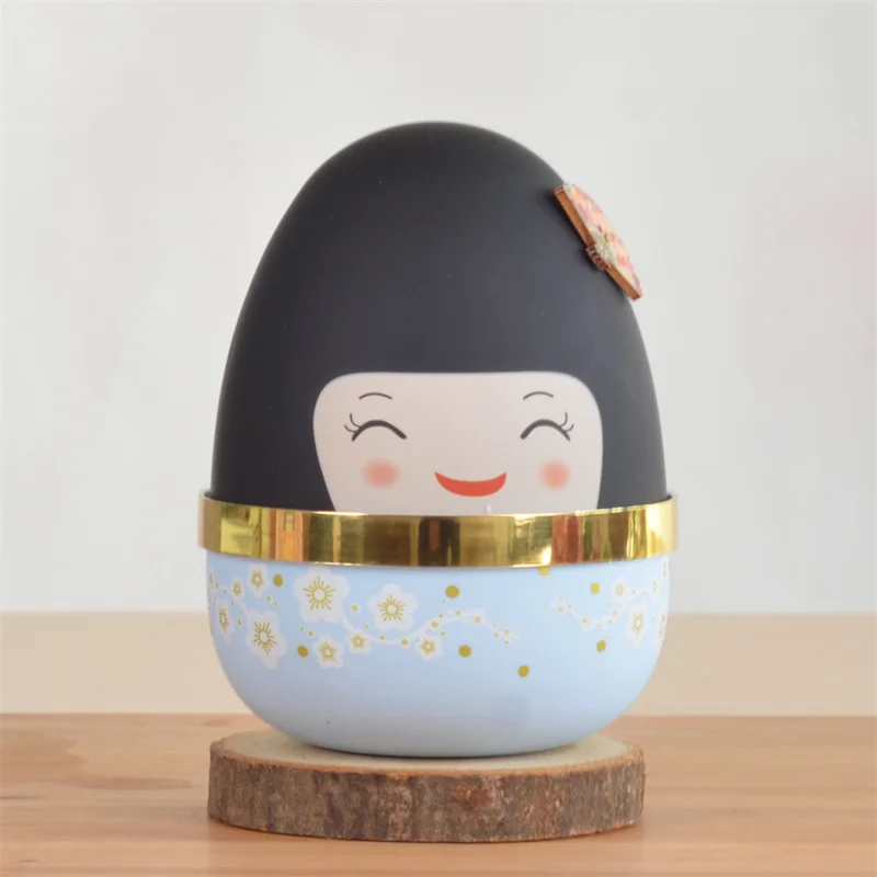 The New Japanese Hefeng Home Decoration Japanese Doll  Wooden Toy Gift Items Music Box