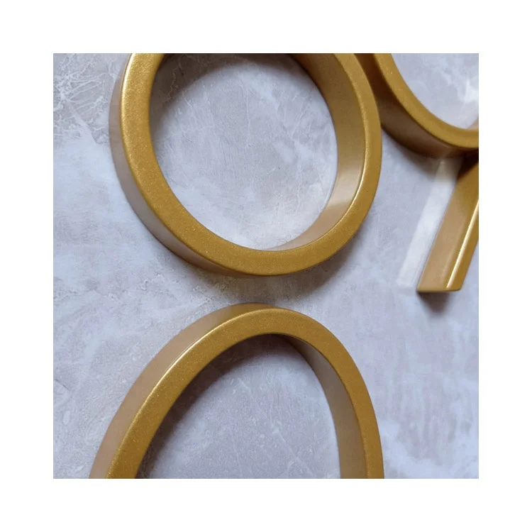 Modern Style Newest Fashion Eco-Friendly Brass Door Number Plates And Letters Out Door Numbers