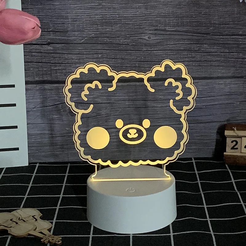 MU New products 2023 Innovative Erasable white base luminous message board 3d night light for birthday present daily gifts