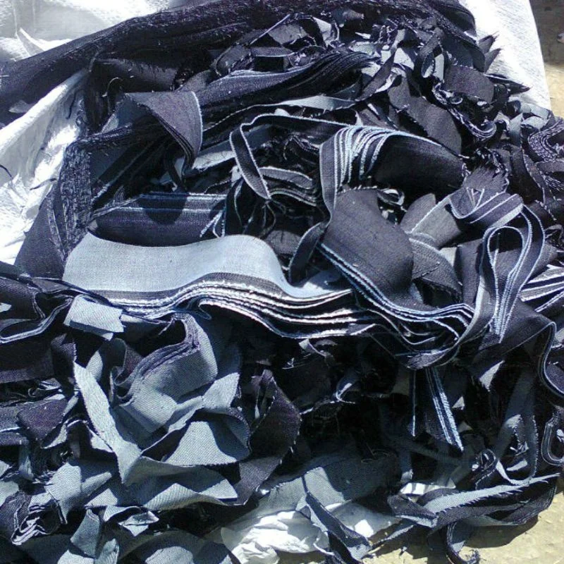 Waste denim shredded (clips / cutting) from the garment mills - Denim waste cotton piece recycling _Ms. Azura