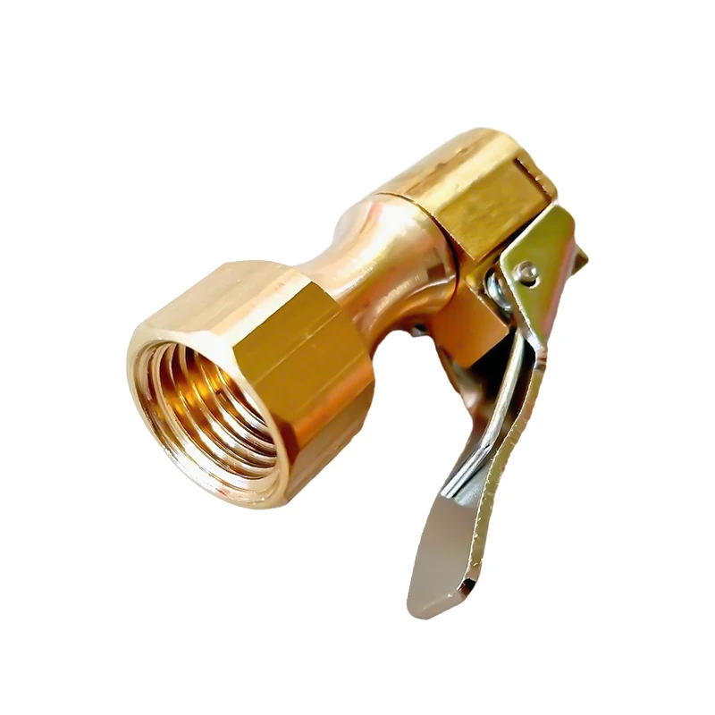 Factory Brass Air Chuck Tire Chuck Heavy Duty Lock On Tire Inflator Chuck With Clip