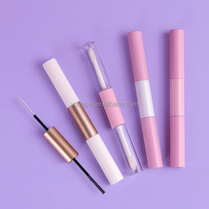 Travel Size Makeup Beauty Mascara tube container 3.5ml 5ml Colored gold Pink Double Head Sided Eyeliner eyelash serum oil bottle
