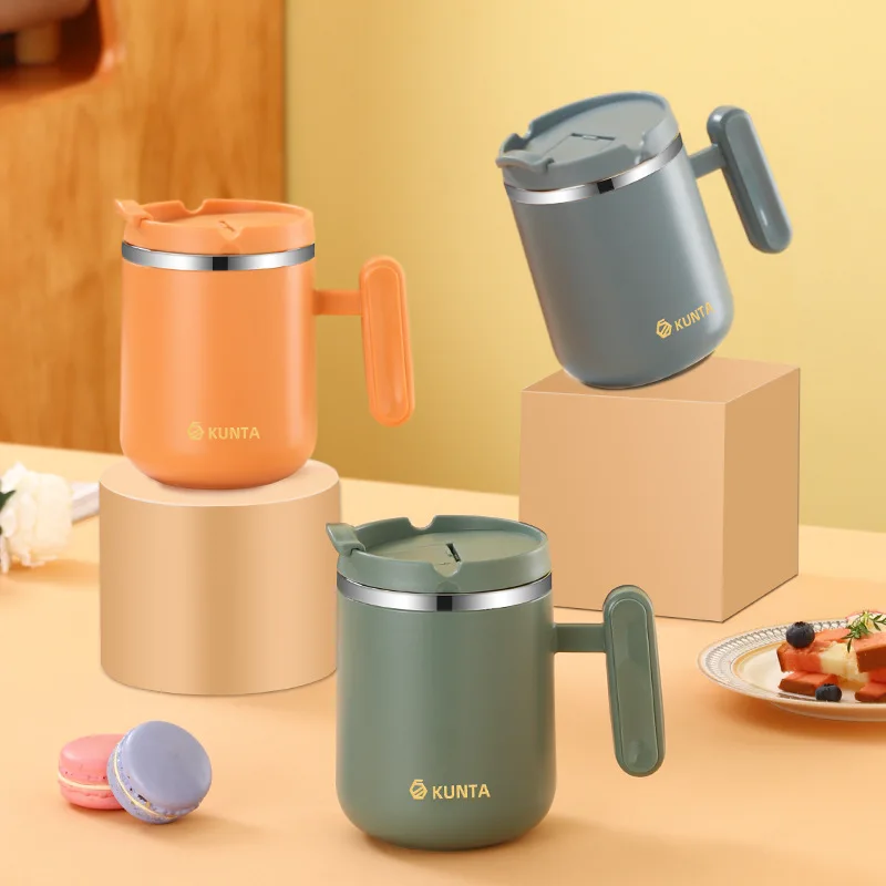 2024 High quality thermos cup stainless steel breakfast milk coffee cup office mug large capacity thermos cup