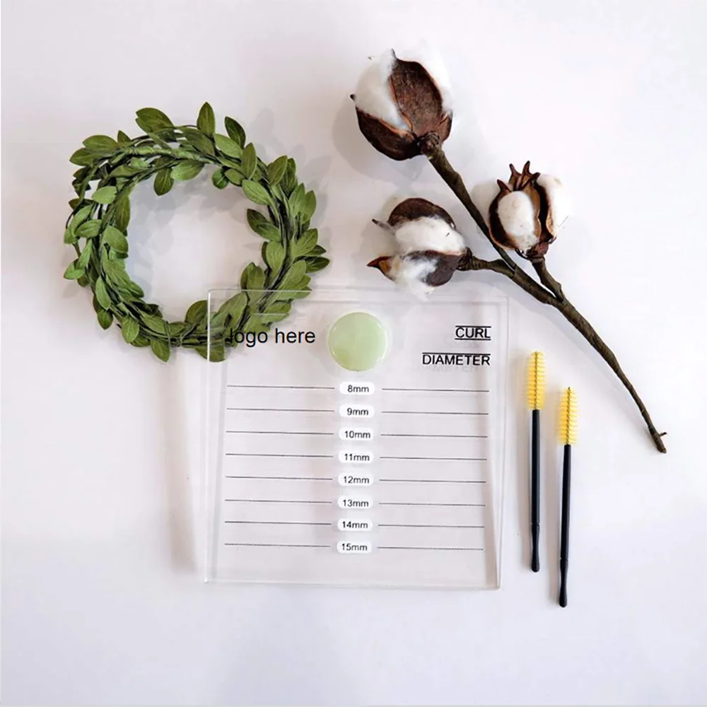 Custom double plexiglass lash tile/eyelash glue holder pallet