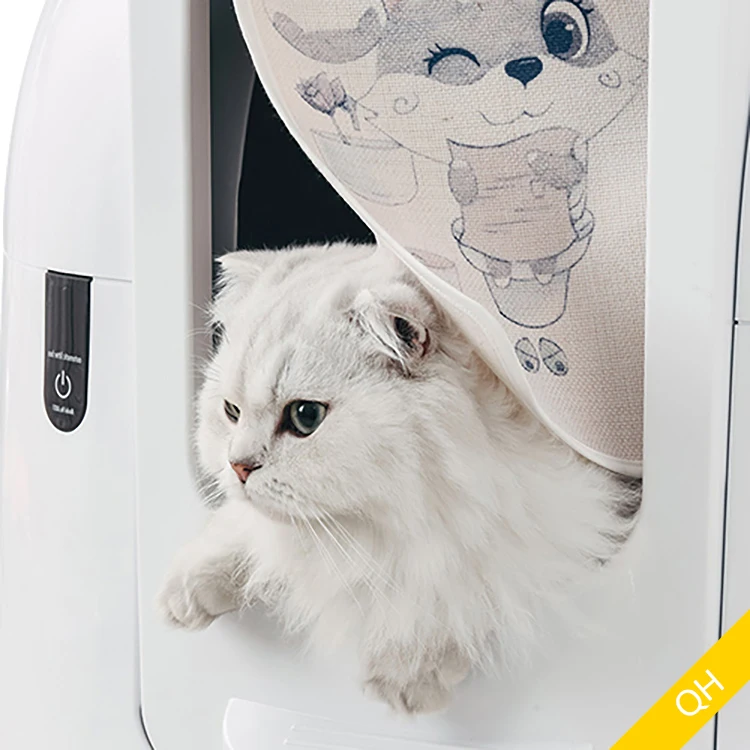 Wholesale White Plastic Smart Cat Toilet Fully Enclosed Automatic Cat Litter Box