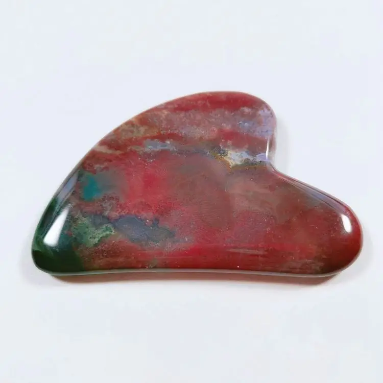 HY Gems 100% Natural Jade Guasha Private Label Scraping xiuyan jade Amethyst Green Jade Gua Sha Tools for Face Body Skincare