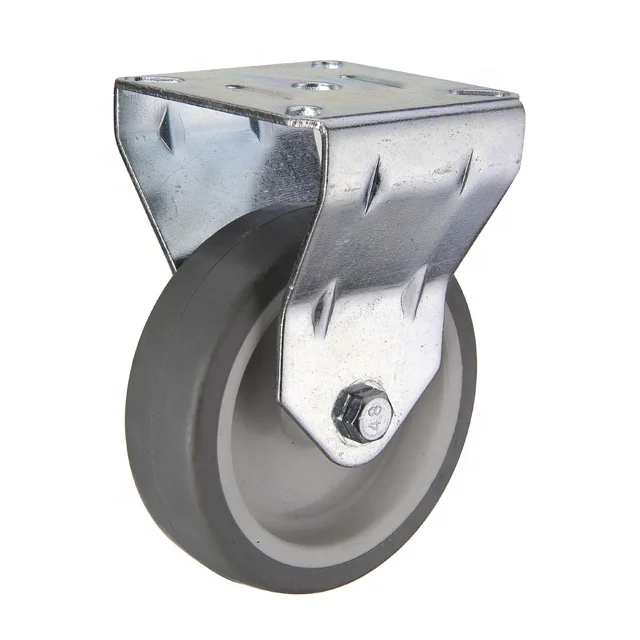 Stainless steel 2 / 3 inch high quality thermoplastic rubber castor 50 / 75 mm rigid swivel TPR wheel caster