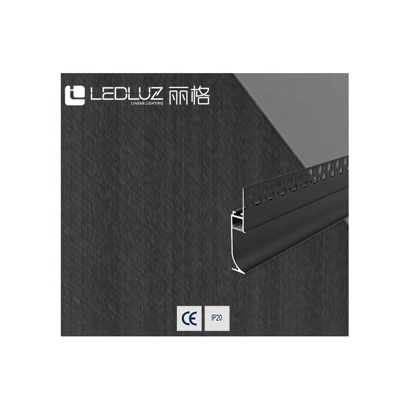 Good Quality Drywall Plaster Aluminum LED Profile for Toe Tick Line Extrusion Aluminum Profile with Flange in Gypsum Use