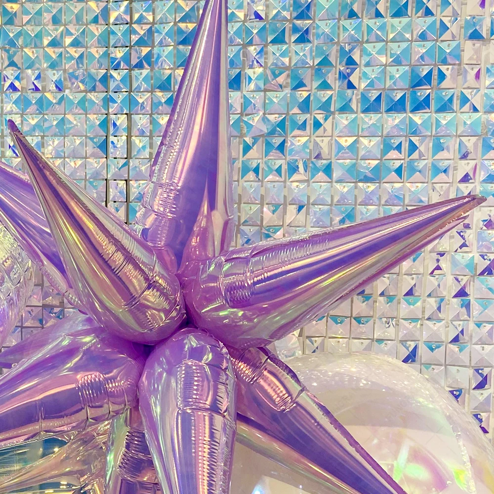 New Fantasy Purple 12 Point Spike Party Decor Magic Star Balloons Party Supplies Starburst Balloons Explosion Star Foil Balloons