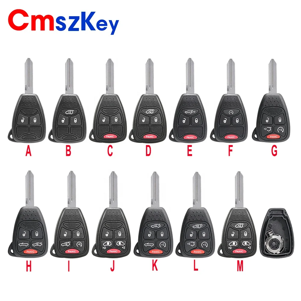 For Chrysler Pacifica Aspen 300 Dodge RAM Caravan Jeep Commander 2B 3B 4B 5B 6B Remote Car Key Fob Shell Case Small Button