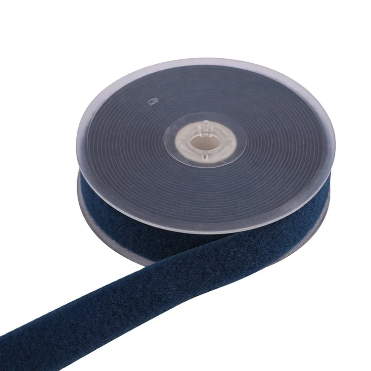 Multi-purpose black green pink blue magic tape hook and loop tape nylon or polyester fabric strips with adhesive