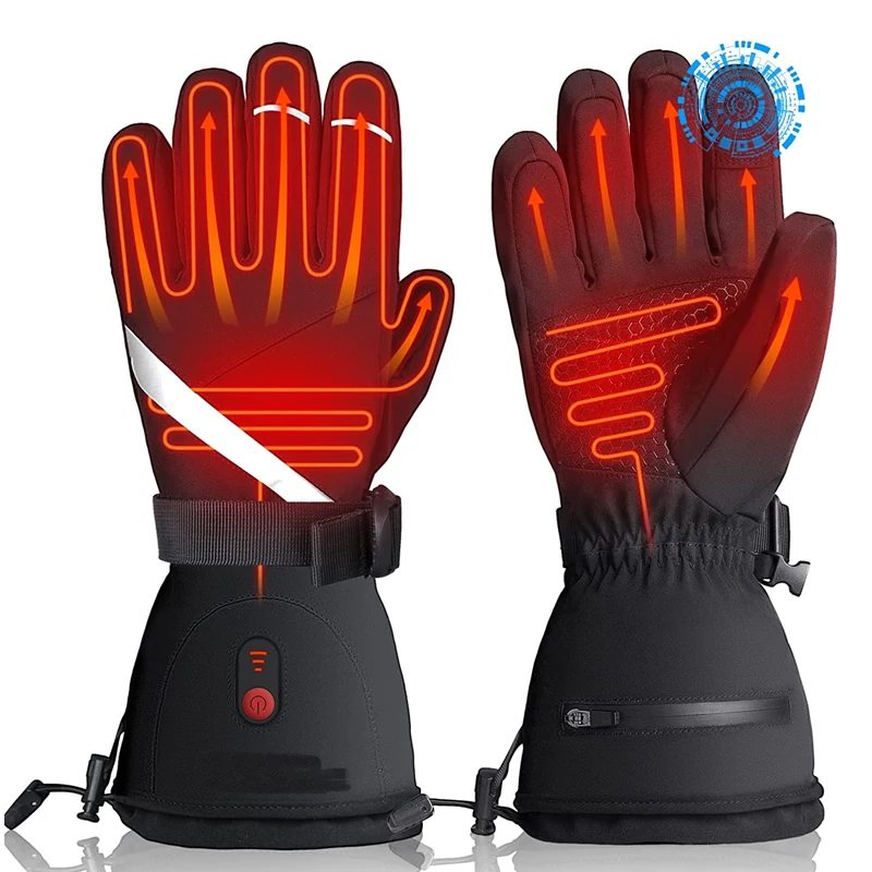 Waterproof And Windproof Snowboard Insulated Gloves Warm Winter Ski Heated Gloves