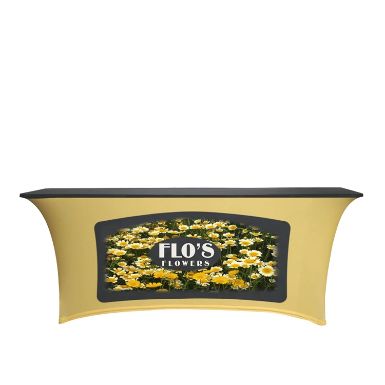 Bestful signs Spandex Table Cover 6/8ft Adaptable Elastic Full Color Table Cloths for Expo Booth