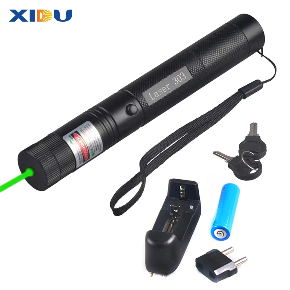 XIDU ilitary High Powerful Green Laser 303 High Power Rechargeable Strong Green Laser Pointer funny cat toy