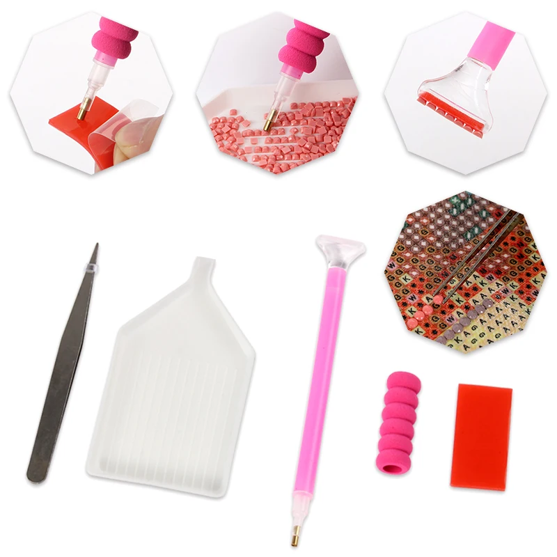 Christmas Series 5d Diy Animal Diamond Painting Dog and Cat Family with Christmas Hats Full Drill Custom Diamond Painting Sets