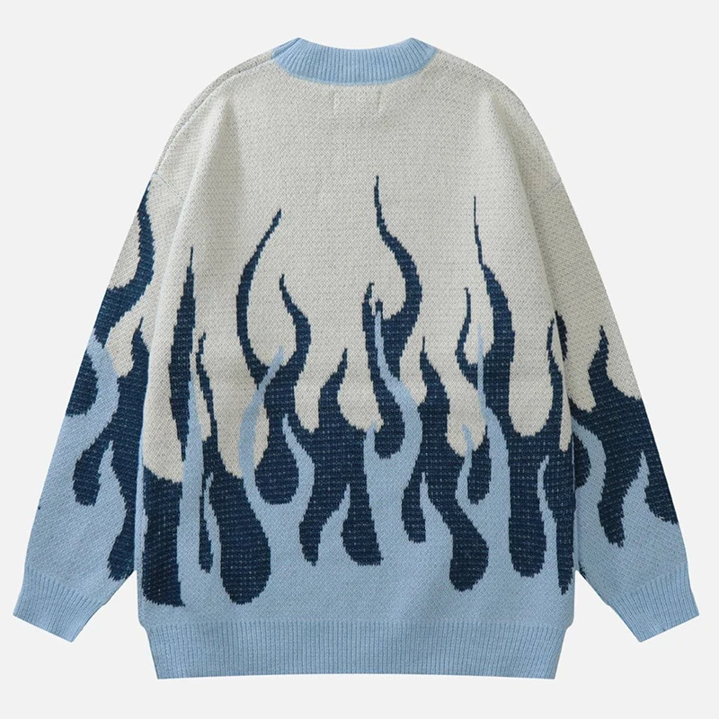 Xiaoxin Boy Brand Jacquard Design 100%cotton Men Fashion Custom Knitted Sweater Flame Plus Size Sweaters