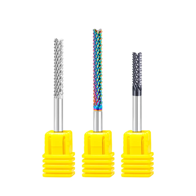 PCB Flat Head Corn Milling Cutter Alloy End Mill Tungsten Steel for Synthetic stone Glass fiber Insulation board