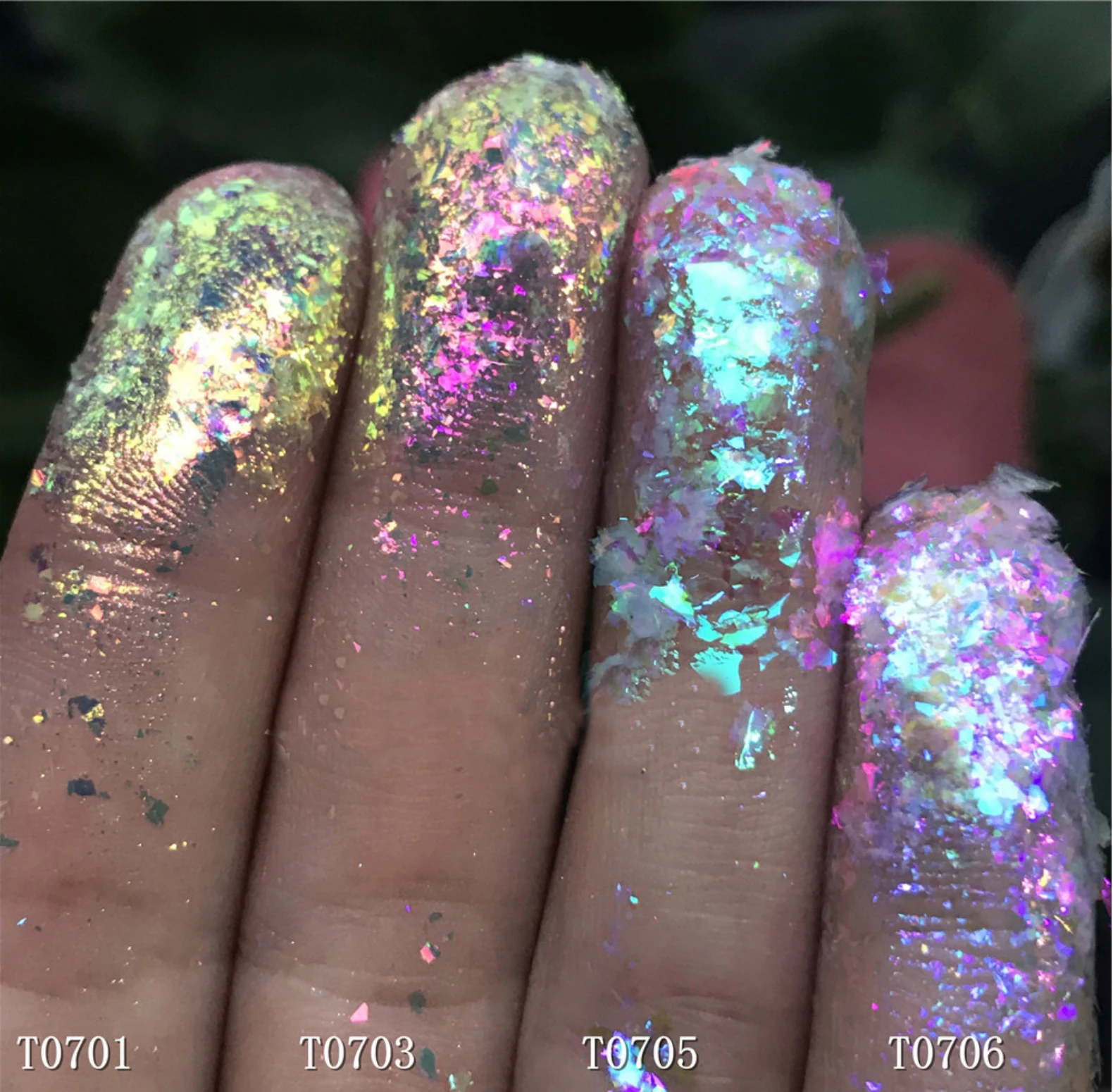 Wholesale Chameleon Loose Eyeshadow Glitter 7 Colors Private Label Loose Duochrome Pigment Eyeshadow