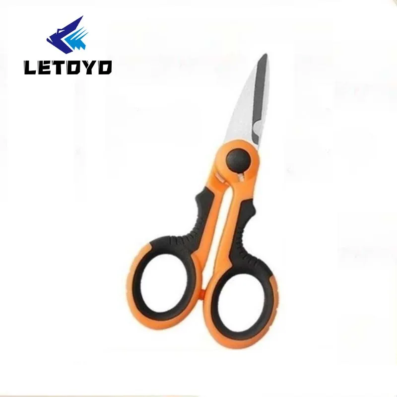 LETOYO Fishing Scissors Pliers Stainless Steel Carp Fishing Scissors Retractable Mini Fishing Scissors