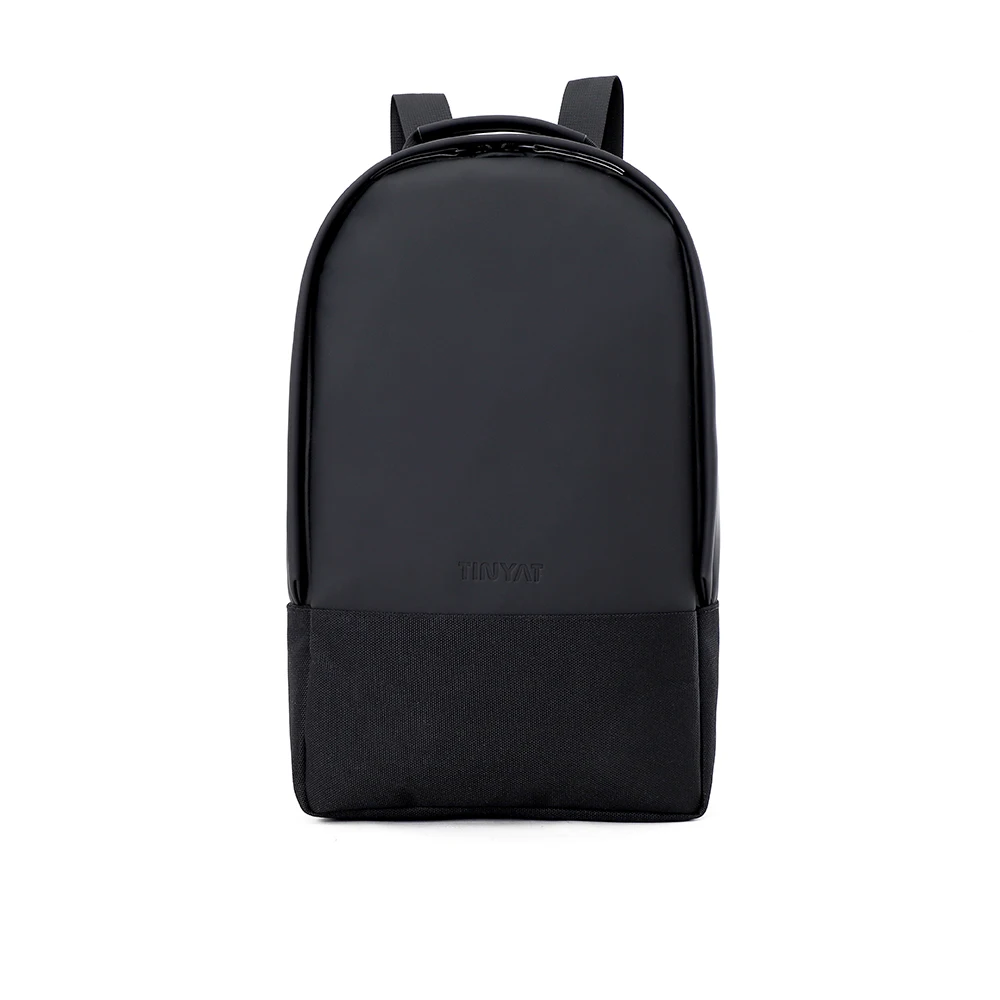 2019 TINYAT SHOW Outdoor Slim Daypack PU Women and Men  Leather Backpack