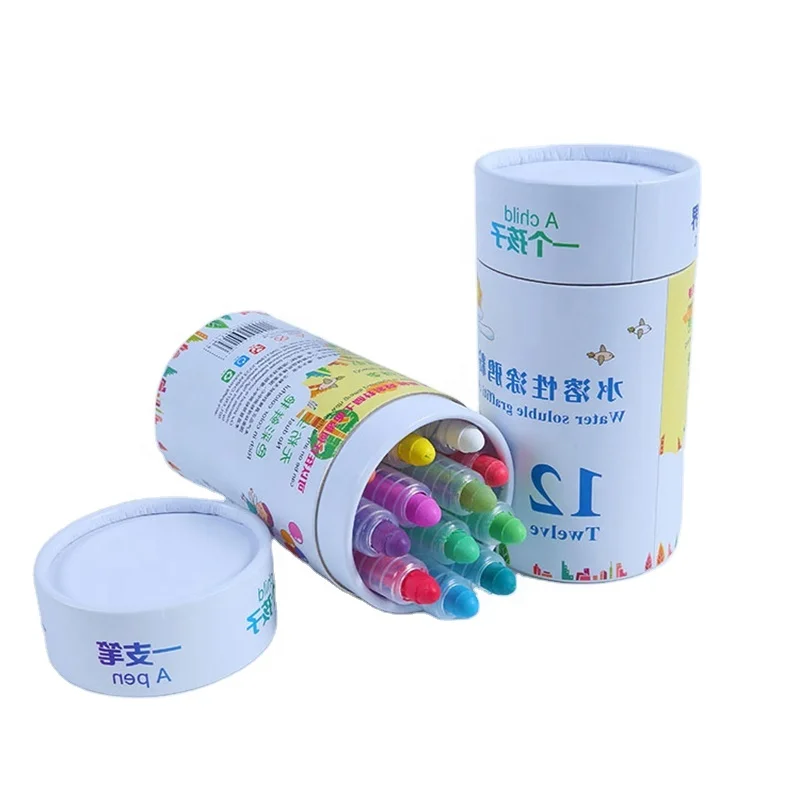 Top Quality Early Education Washable Cute 12 Colors Rotating Crayons Washable Non Toxic Crayon