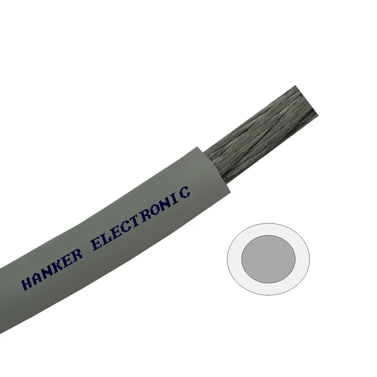 4 AWG Ga gauge soft flexible gray PVC Jacket Bare tinned Copper OFC CCA Tinned Car Battery wire Power Cable