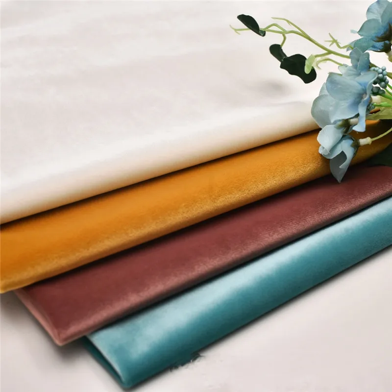 Germany velvet upholstery fabric woven texture soft touch unyielding fluff shinny velvet fabric for background wall