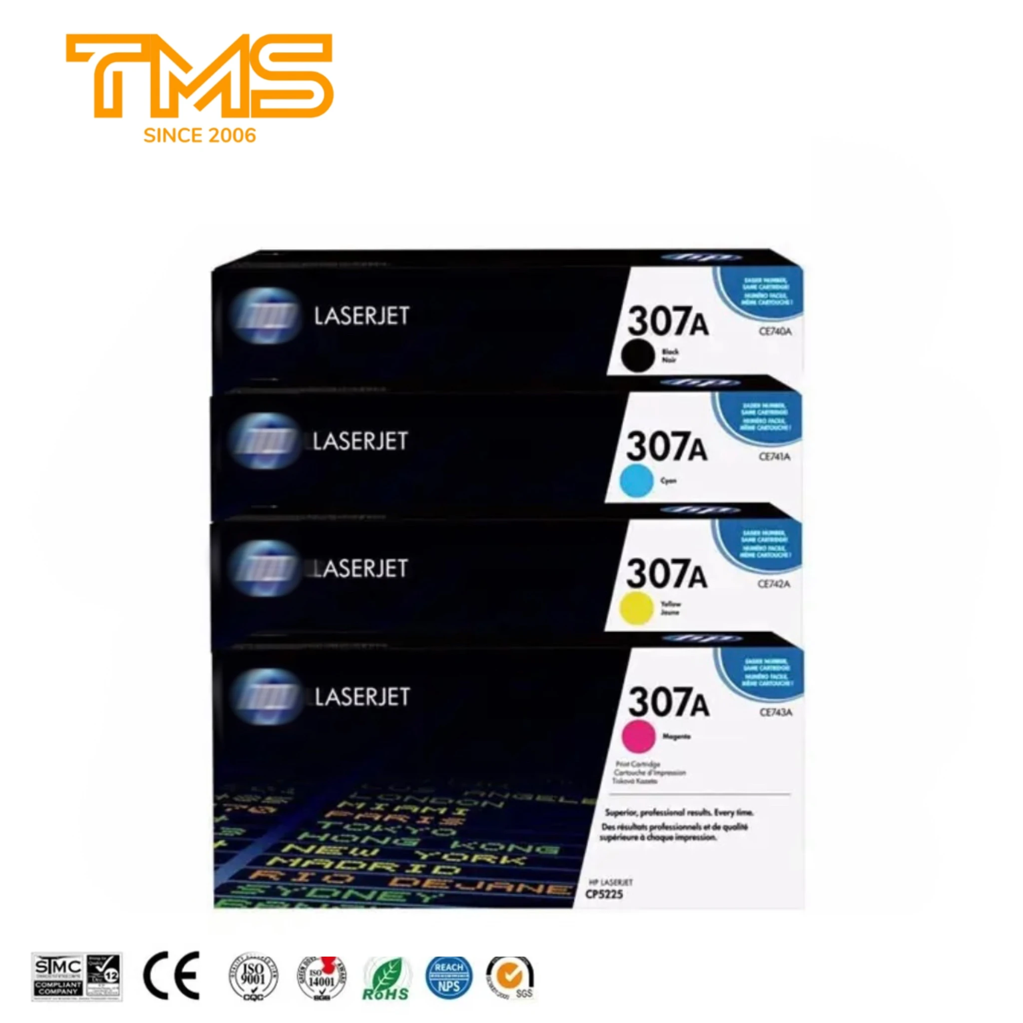 307A CE740 для HP оригинальный цветной тонер-картридж для HP cp52225 CP5225dn CP5225n CE740 CE741 CE742 CE743 OEM качество черный