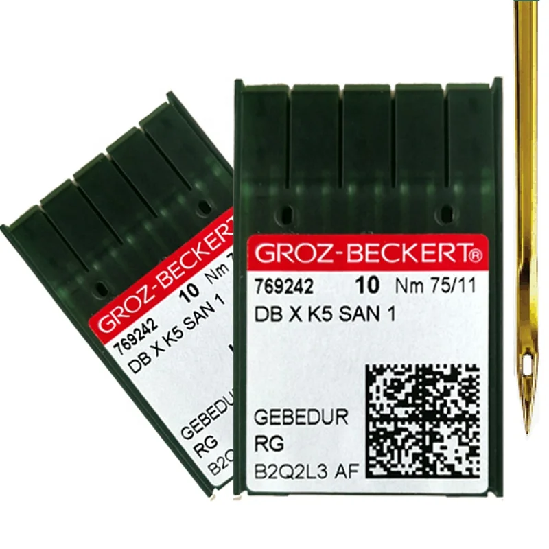 Игла Groz Beckert DBXK5 SAN1 Dbxk5 для вышивальной машины игла с титановым покрытием