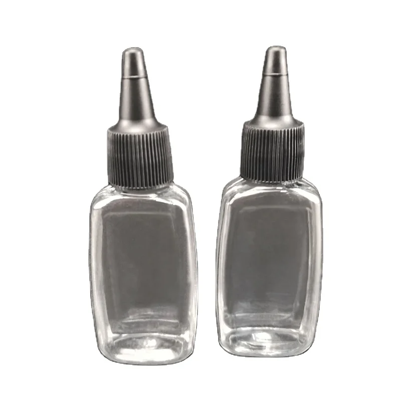 20ml 25ml transparent flat  PET plastic bottle dropper smoke oil bottle