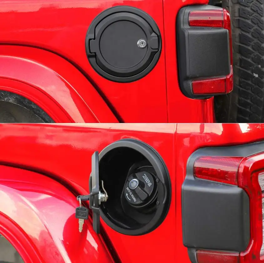  Черная крышка из АБС-пластика для замка бензобака с замком Jeep Wrangler JL 2018-2019