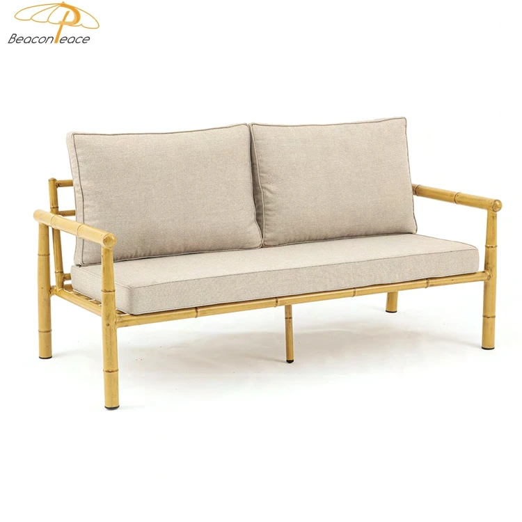 Garden sofa furniture modern outdoor bamboo style sofa set design price for garden restaurant