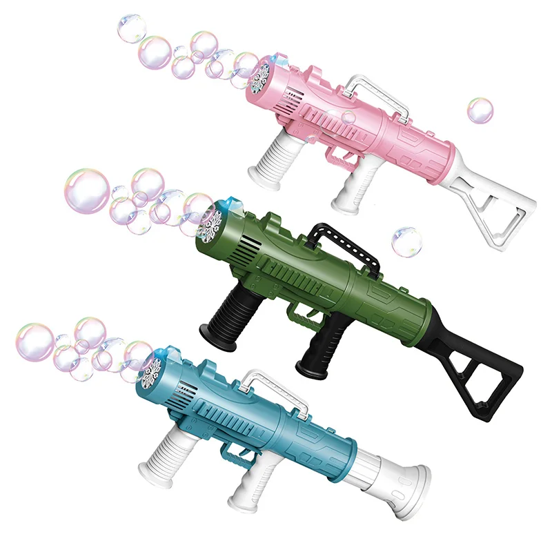 10 Holes Bazooka Bubble Machine Battery operated Handle Automatic Bubble Maker Gun Toys For Children