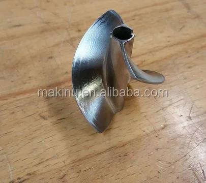 5 axis cnc machined custom small titanium 2 blades titanium boat propeller blades