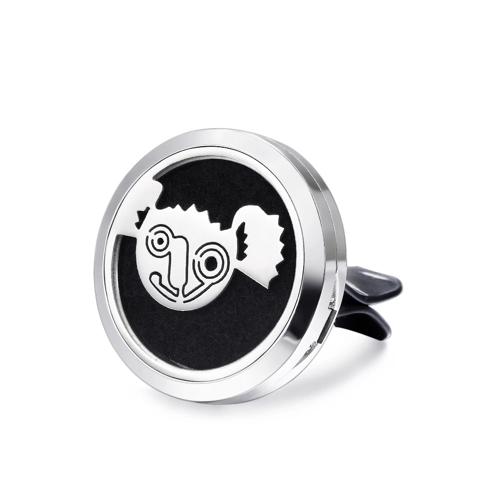 Stainless Steel Hollow Clown Car Air Conditioning Perfume Box Aroma Diffuser Box